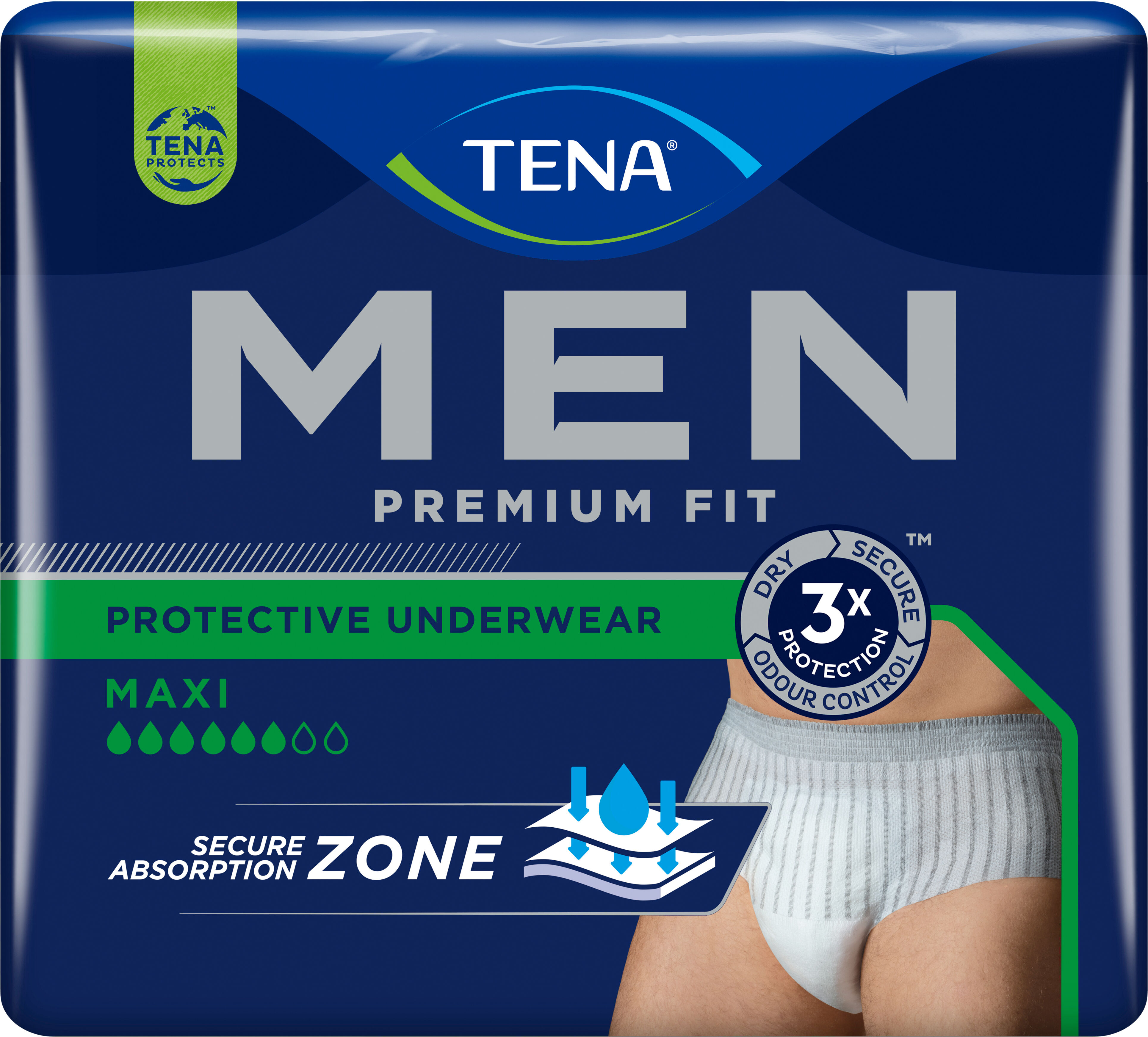 TENA Men Premium Fit Mutandina Assorbente Livello 4 Taglia M 10 Pezzi