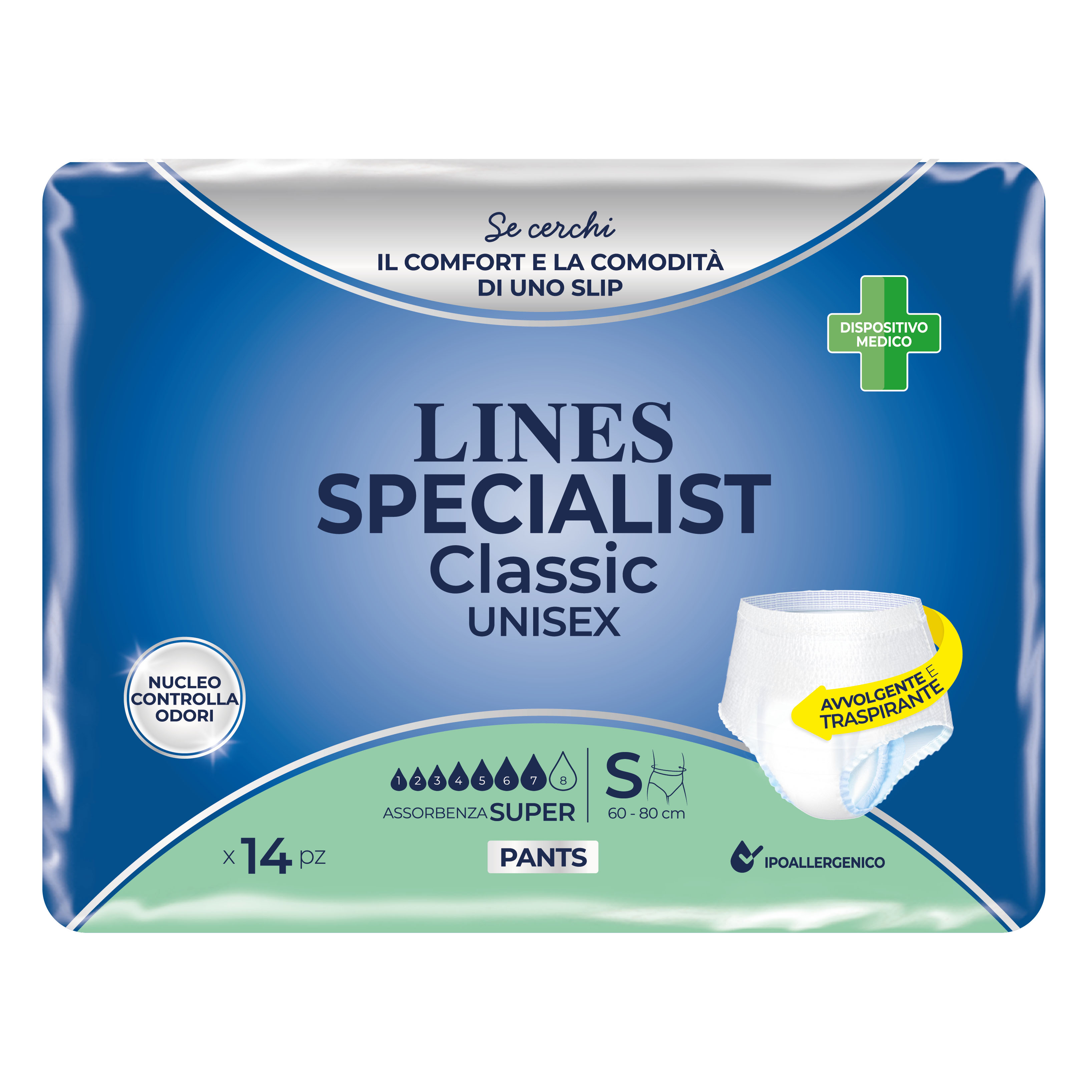 LINES Pannolone a mutanda specialist classic pants super s 14 pezzi