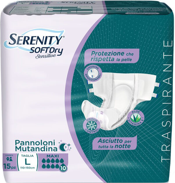 SERENITY Pannolone mutandina sd sensitive maxi l 15 pezzi