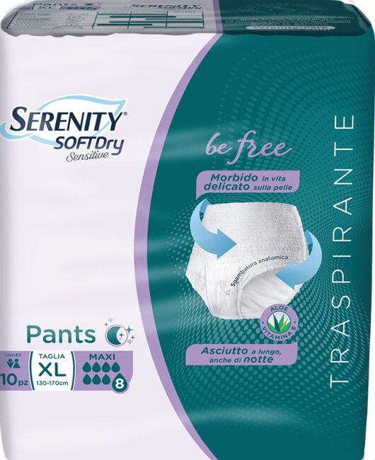 SERENITY SoftDry Sensitive Pants Maxi Taglia XL 10 Pezzi