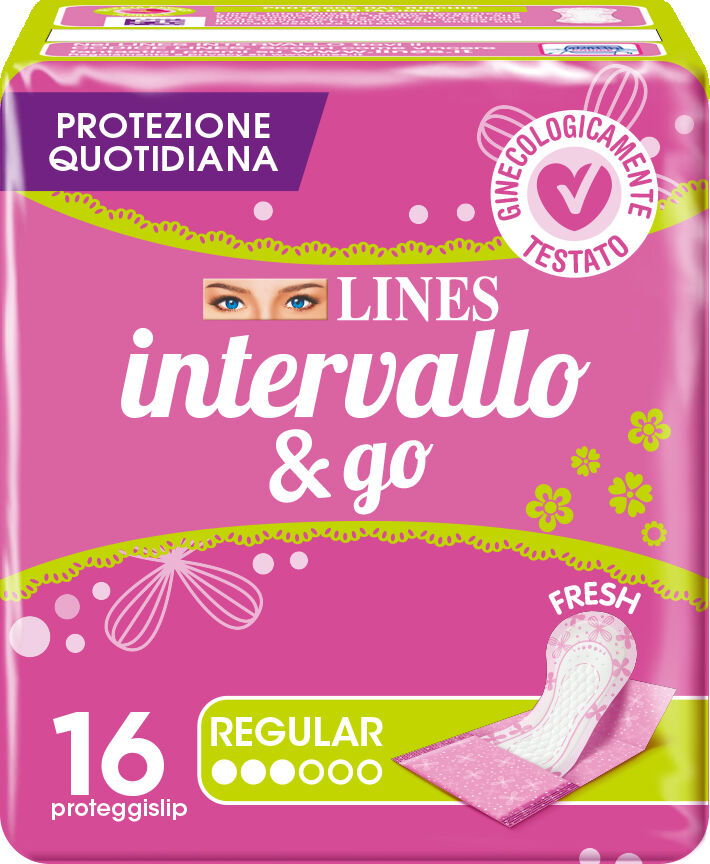 LINES Proteggislip intervallo fresh&go ripiegati 16 pezzi