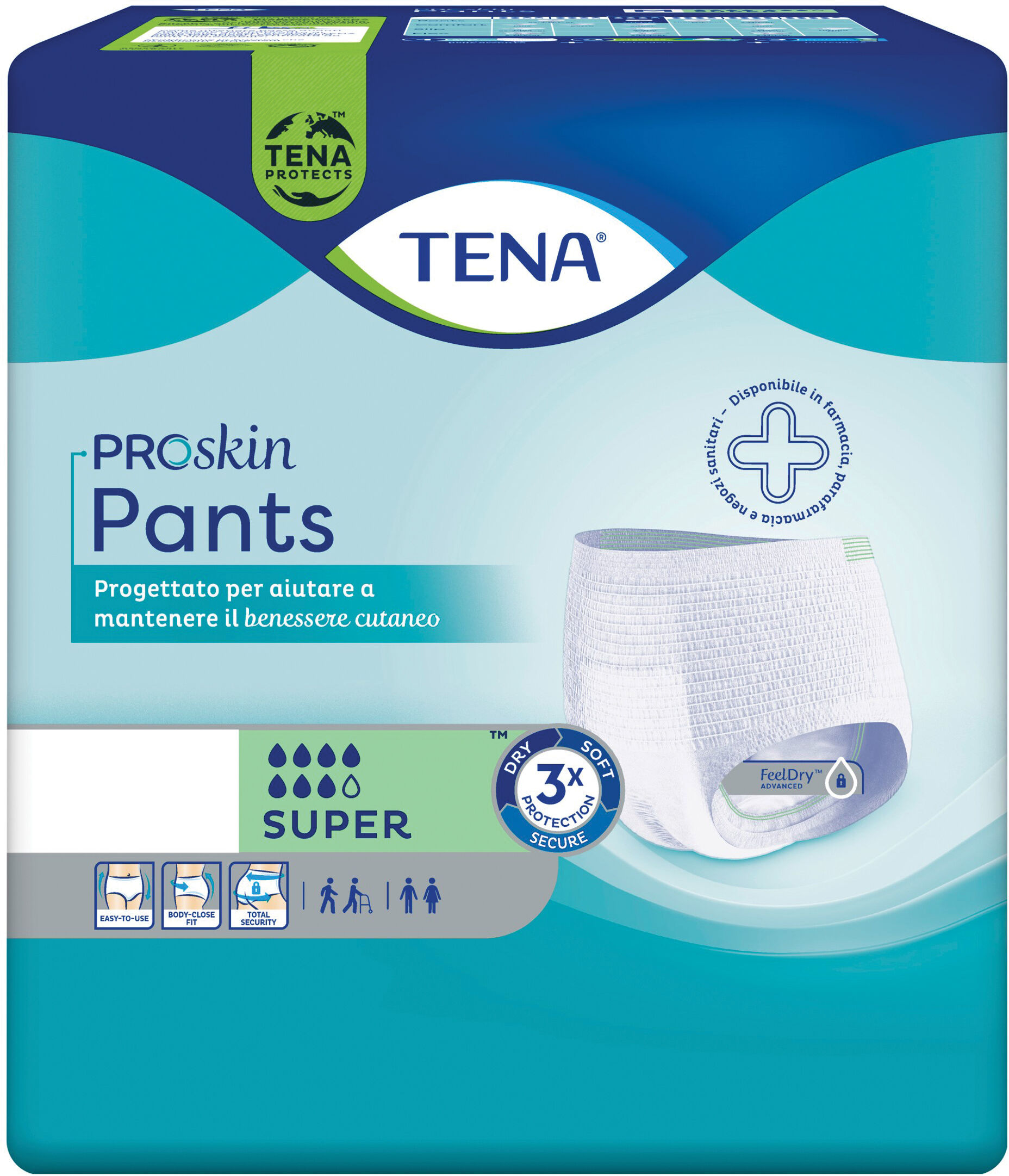 TENA PANNOLONE PER INCONTINENZA PANTS SUPER EXTRALARGE 12 PEZZI