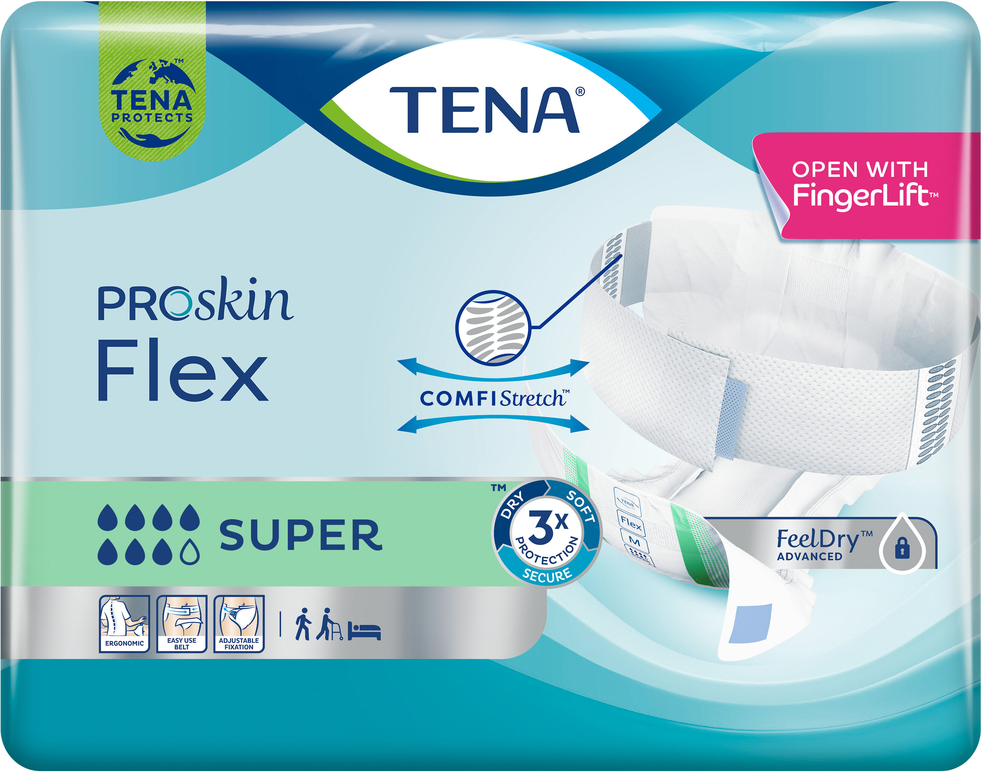 TENA Pannolone per incontinenza flex super small 30 pezzi