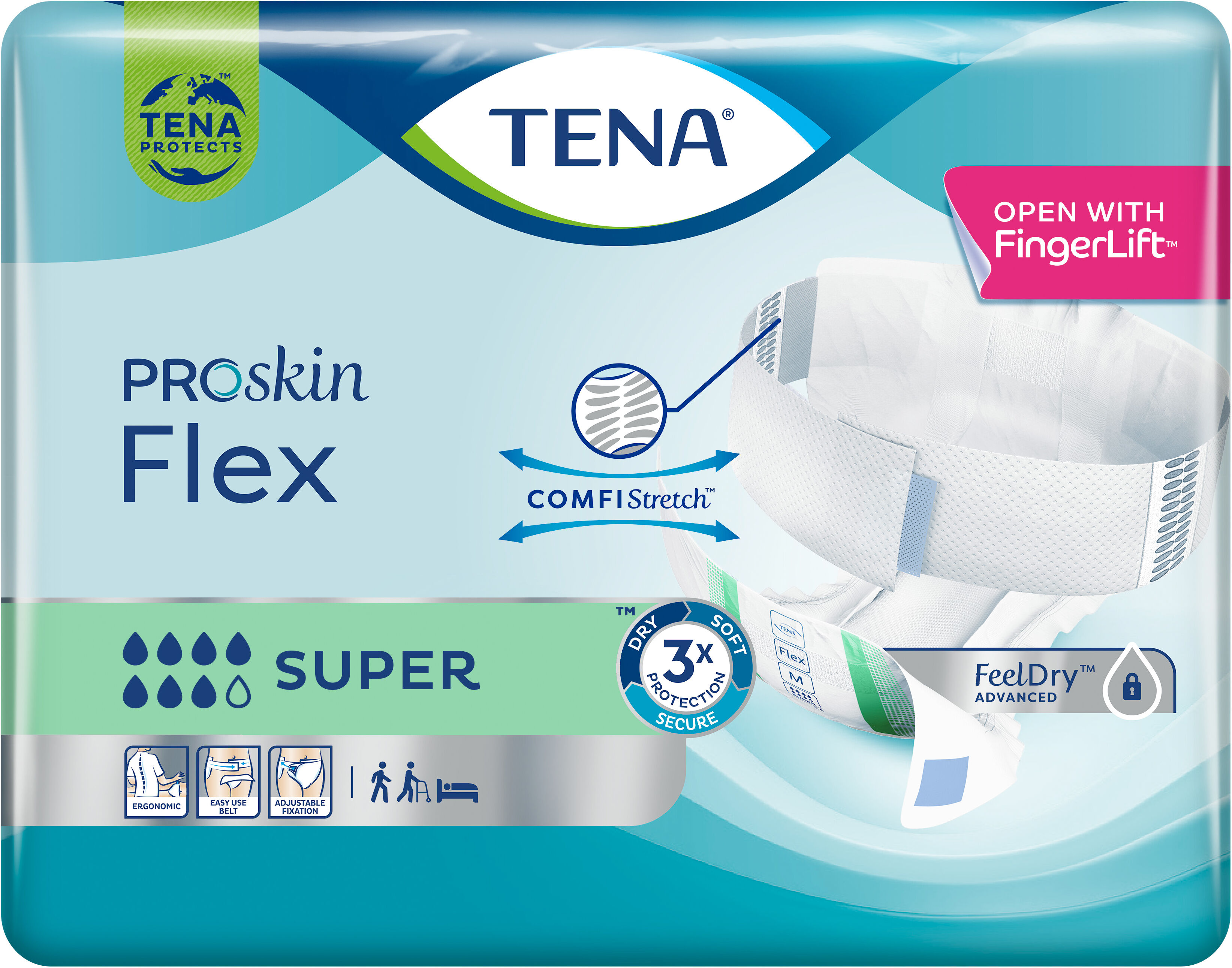 TENA Pannolone per incontinenza flex super medium 30 pezzi