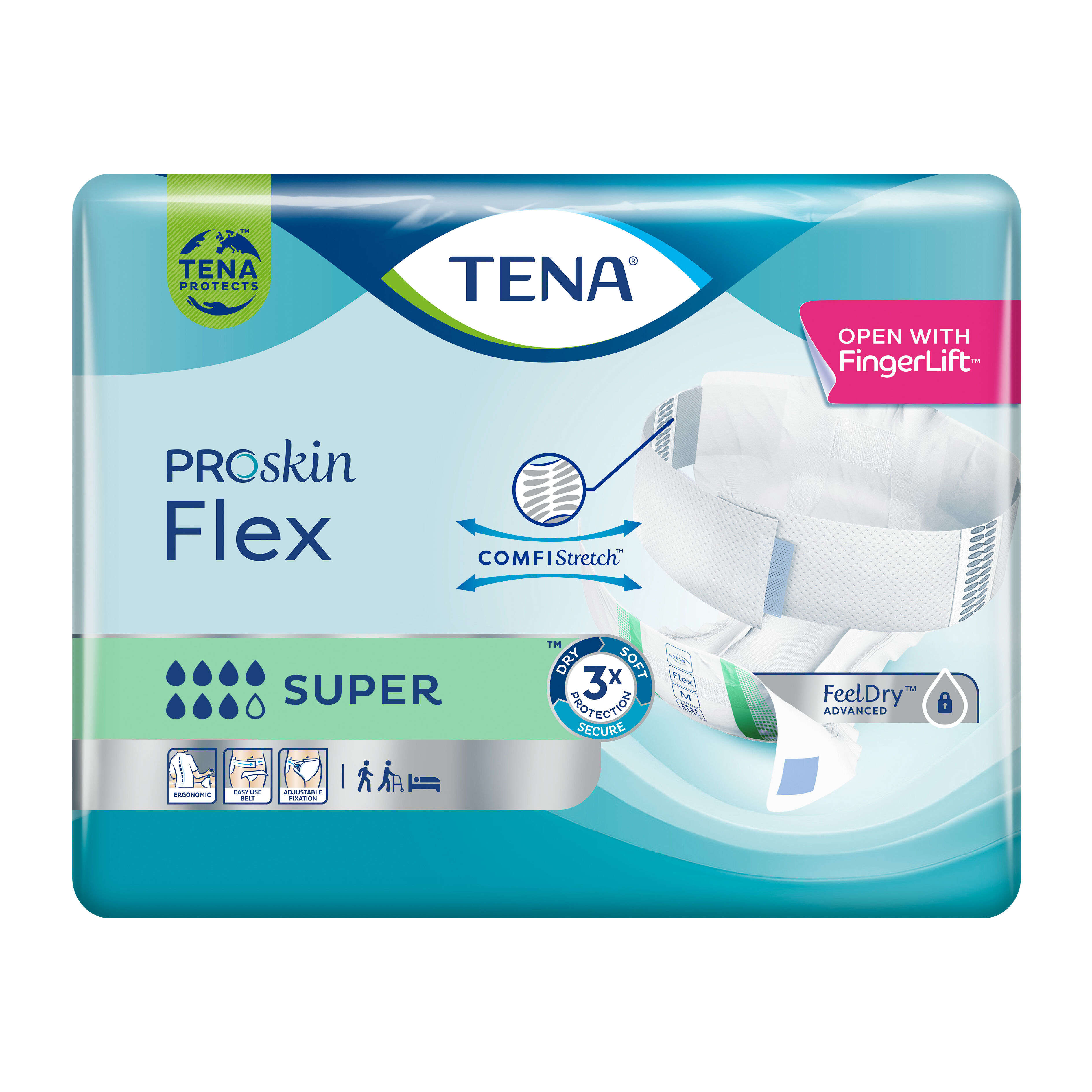 TENA Pannolone per incontinenza flex super large 30 pezzi