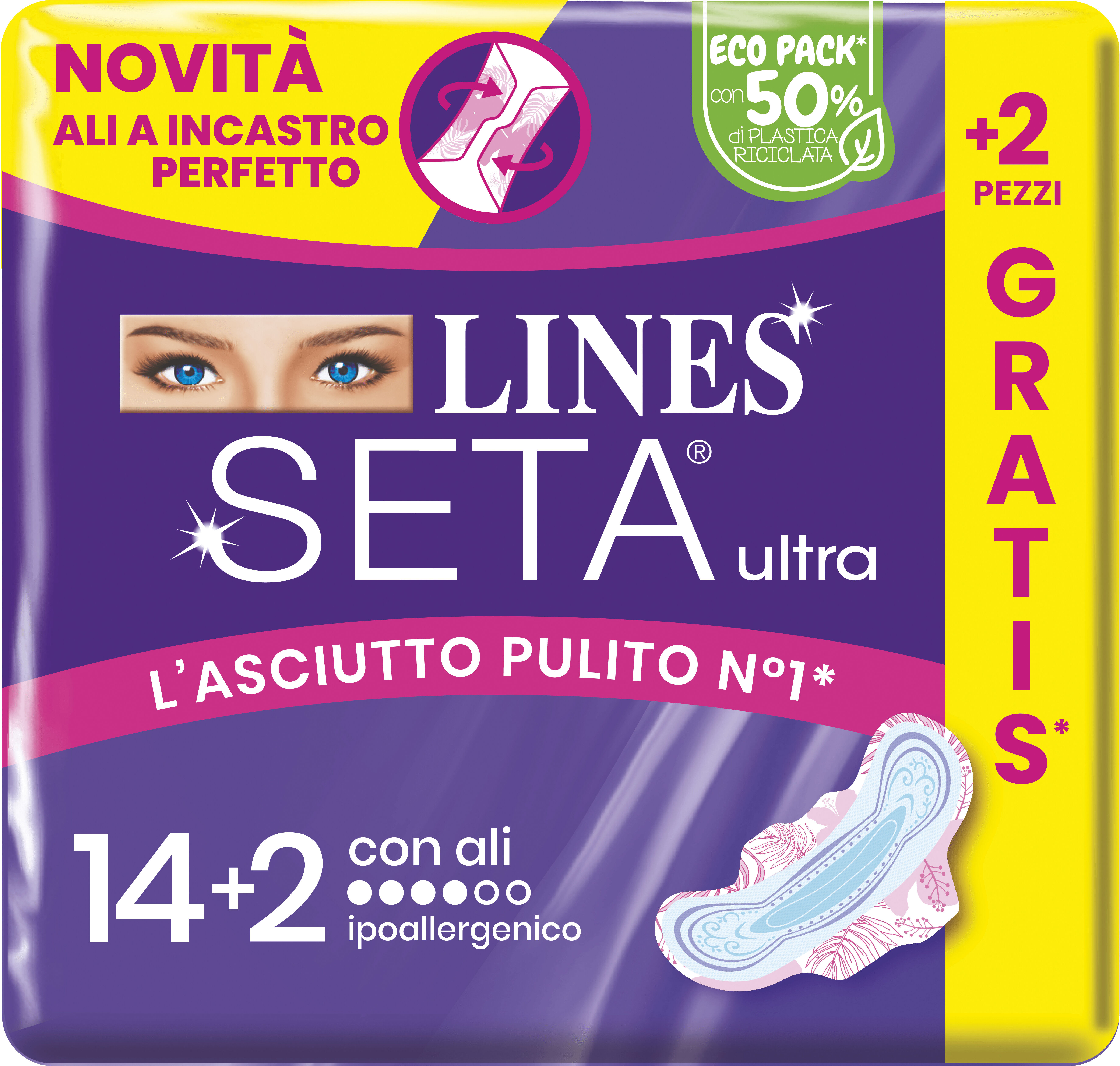 LINES seta ultra assorbenti ali cp 14+2 pezzi