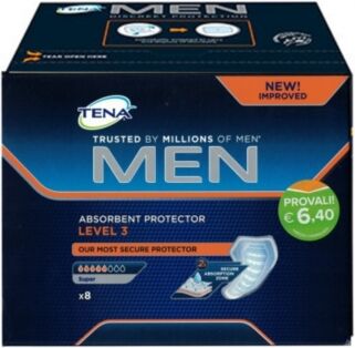 Tena Linea Men Assorbenti Protezione Super Livello 3 8 Pezzi