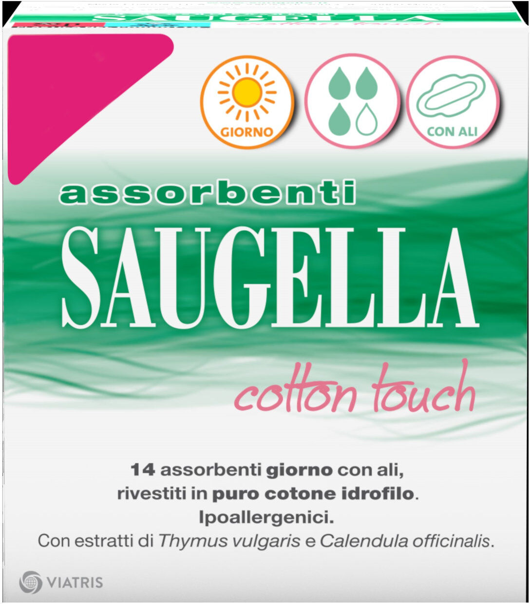 SAUGELLA Cotton Touch Assorbenti Giorno 14 Assorbenti