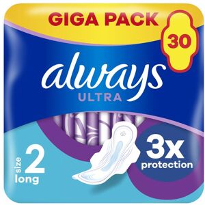 Always Ultra Sanitetsbindor Long Med Vingar Storlek 2 30 st