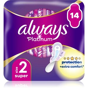 Always Platinum Super Size 2 sanitary towels 14 pc