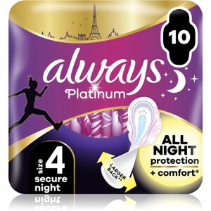 Always Platinum Secure Night Size 4 sanitary towels 10 pc