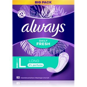 Always Daily Fresh Long panty liners fragrance-free 52 pc