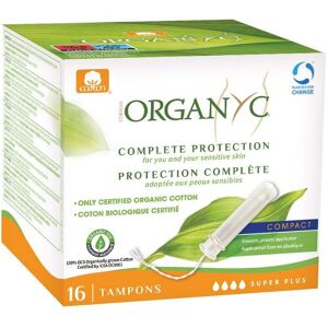 Organyc Compact Applicator Tampons (Super Plus)  - 16 Pack