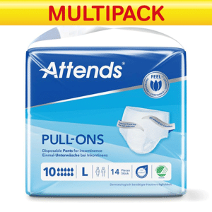 Attends Pull-Ons 10 Pants - Large - Bulk Saver - 4 Packs of 14