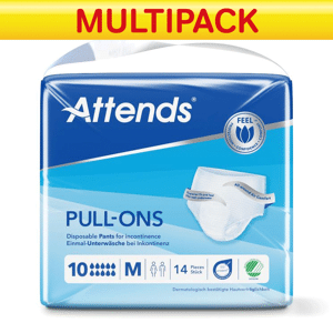 Attends Pull-Ons 10 Pants - Medium - Bulk Saver - 4 Packs of 14