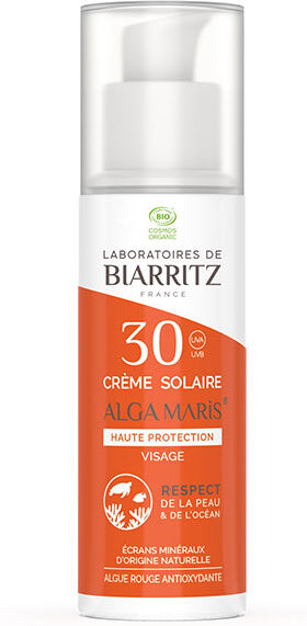 Laboratoires de Biarritz Soins Solaires Crème Visage SPF30 Bio 50ml