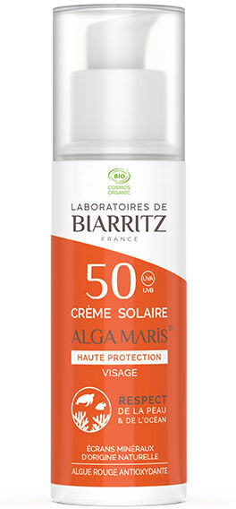 Laboratoires de Biarritz Soins Solaires Crème Visage SPF50 Bio 50ml