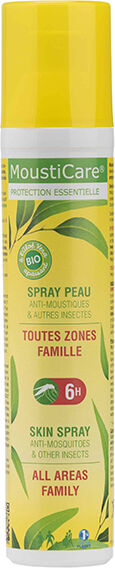 Mousticare Spray Peau Famille Toutes Zones 125ml