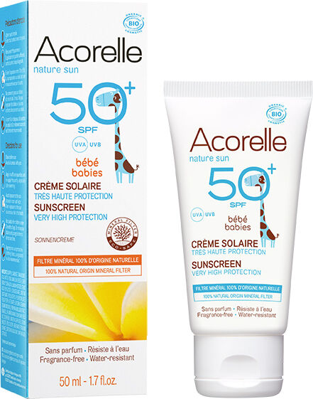 Acorelle Nature Sun Bébé Crème Solaire Bio SPF50+ 50ml