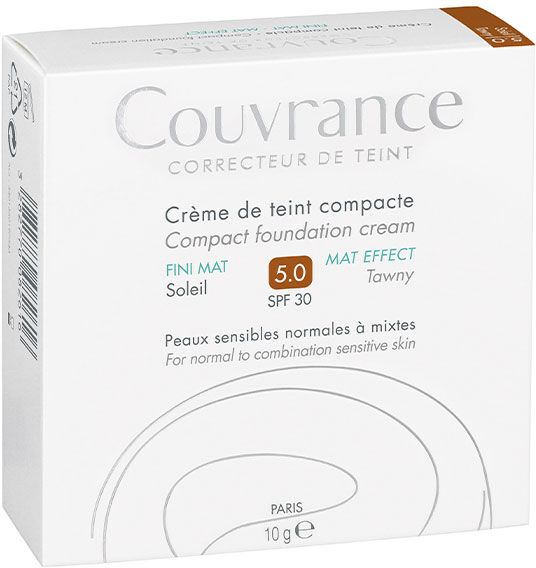 Avène Couvrance Crème de Teint Compacte Fini Mat N°5.0 Soleil 10g