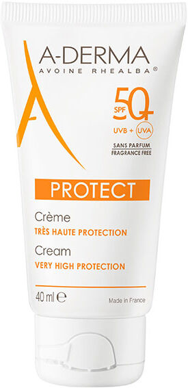 Aderma A-Derma Protect Crème Très Haute Protection SPF50+ Non Parfumée 40ml