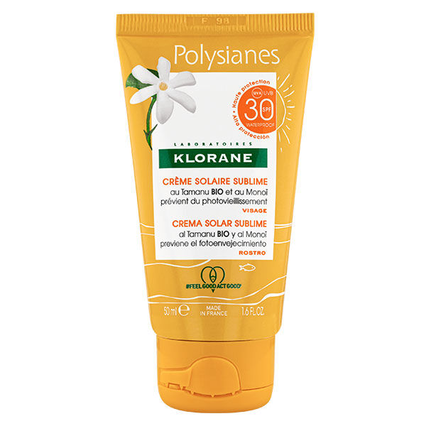 Klorane Monoï & Tamanu Crème Solaire Sublime Visage SPF30 50ml