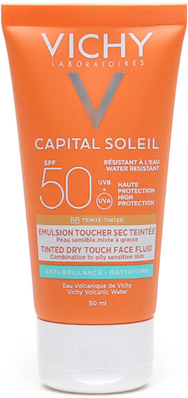 Vichy Capital Soleil Visage Emulsion Anti-Brillance BB Teintée Hâle Naturel SPF50 50ml