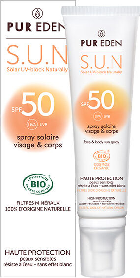 Pur Eden Suncare Spray Visage et Corps SPF50+ 100ml