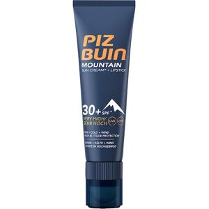 Piz Buin Sonnenpflege Mountain Suncream + Lipstick Sonnencreme LSF 50+ - 20 ml + Lippenpflege LSF 30 - 2,3 ml