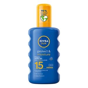 Solcreme Spray - NIVEA Protect & Moisture Spray SPF 15 200 ml - Hudpleje