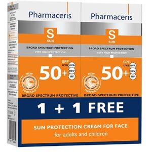 Pharmaceris S Sun Protection Cream for Face SPF50 sampak 2 x 50 ml - Hudpleje