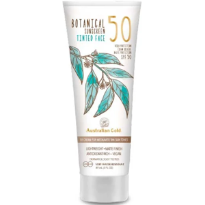 Australian Gold Botanical Spf 50 Tinted Face, Medium-Tan 88 Ml.