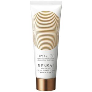 Crema fotoprotectora Silky Bronze Face Spf50+ Crema de Sensai 50 ml