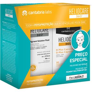 Heliocare 360º D Plus Cápsulas X30 + Pigment Solution Fluid SPF50+ 50ml