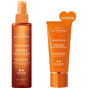 Esthederm L'Huile Solaire 150 ml + Gratis Bronz Repair Crema Facial Protección Moderada 50 ml