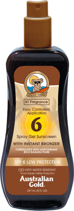 Australian Gold Spray Gel With Instant Bronzer SPF6 237ml