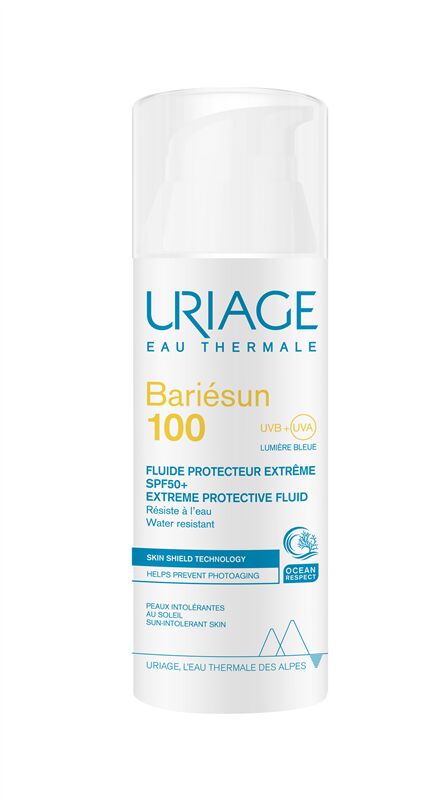 Fluido solar Bariésun 100 SPF50+ Piel Intolerante Al Sol de Uriage 50 ml