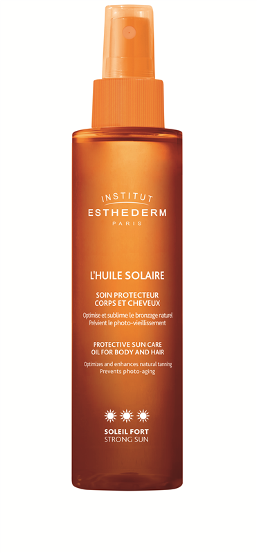 INSTITUT ESTHEDERM Aceite solar L'Huile Solaire Cuidado Protector Cuerpo y Cabello Factor Fuerte de Esthederm 150 ml