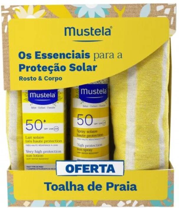 Mustela Protector Solar Spray SPF50+ 200ml + Leche SPF50+ 40ml Toalla Playa Ofer