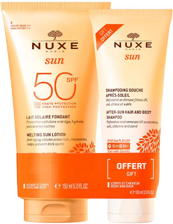 Nuxe Sun Leche SPF50 150ml + Gel de ducha para después del sol 100ml