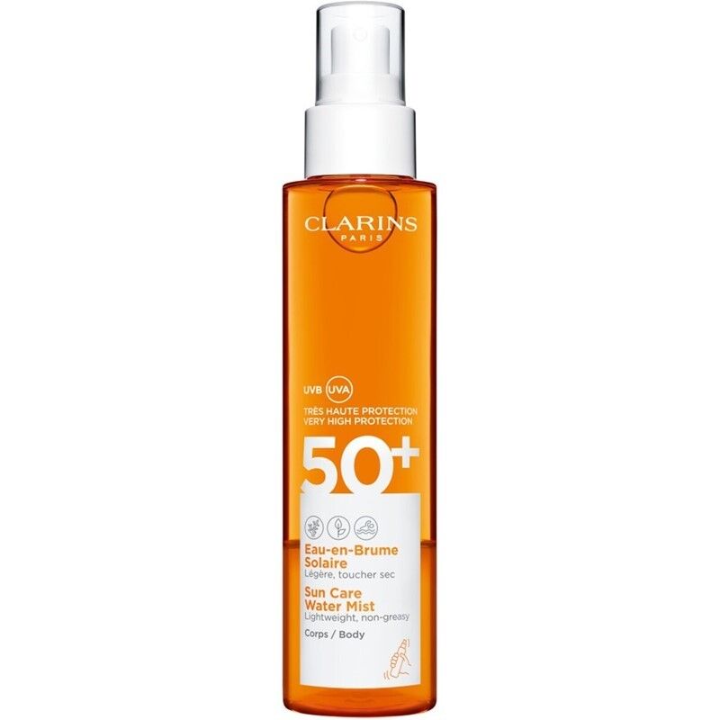 Clarins Sun Care Water Mist FPS50 ligero y no graso para el cuerpo 150mL