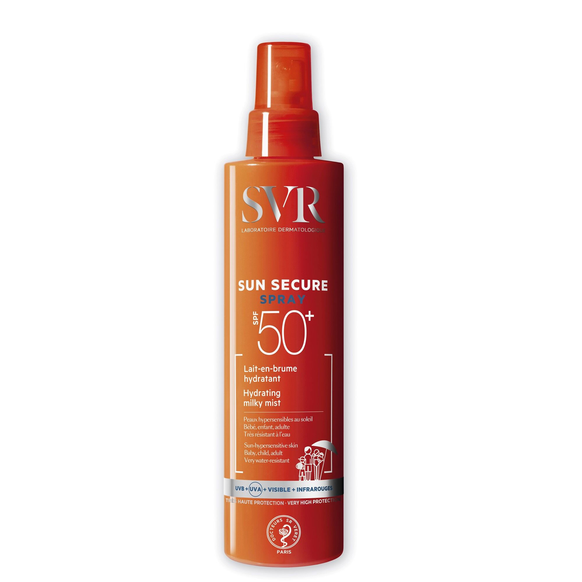 SVR Sun Secure Spray SPF50 + para la cara y el cuerpo 200mL SPF50+