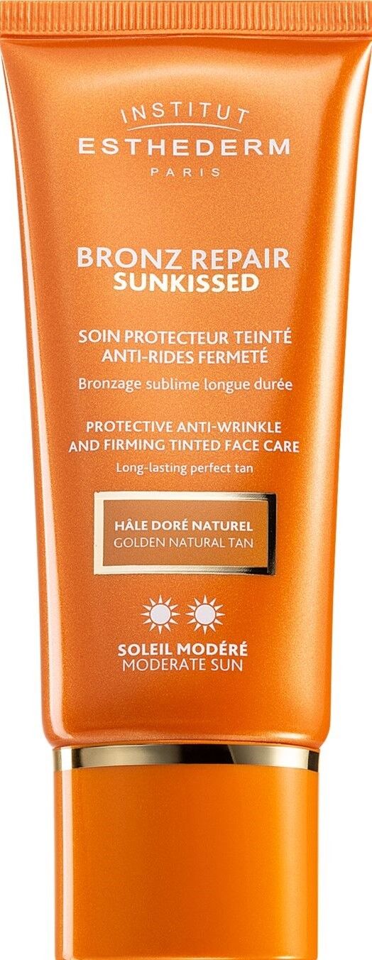 Institut Esthederm Solaire Protector solar antiarrugas con color moderado para el rostro 50mL Golden Natural Tan