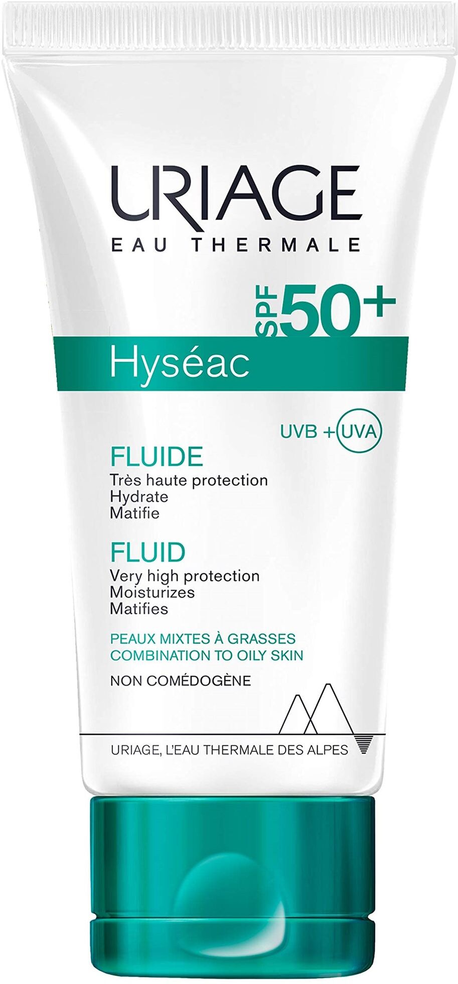 Uriage Hyséac Fluido Protector Solar Sin Aceite Hidrata y Matifica las Pieles Mixtas a Grasas 50mL SPF50+