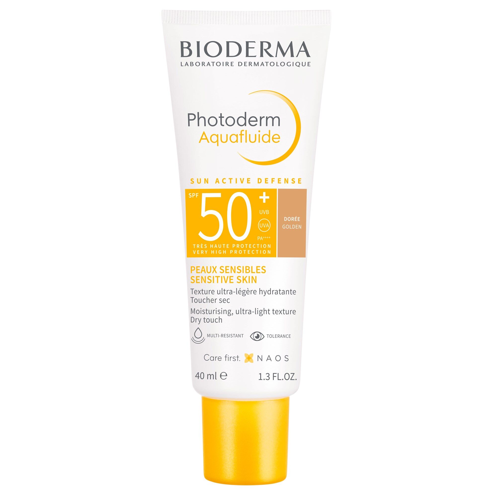 Bioderma Photoderm aquafluide SPF50+ facial Protector solar tintado 40mL Golden SPF50