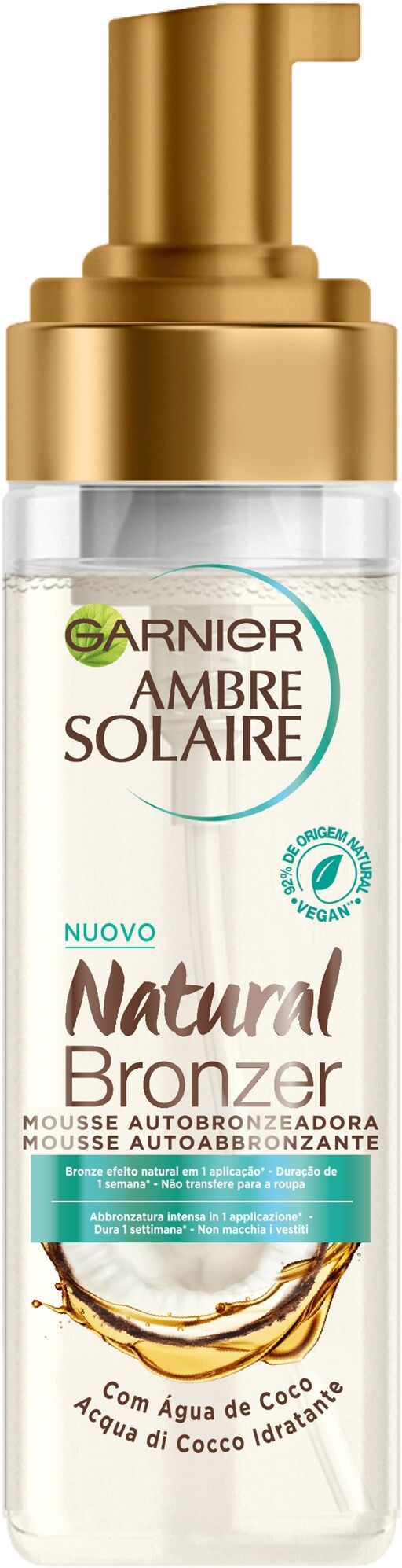 Garnier Mousse Autobronceadora Ambre Solaire Natural Bronzer 200mL