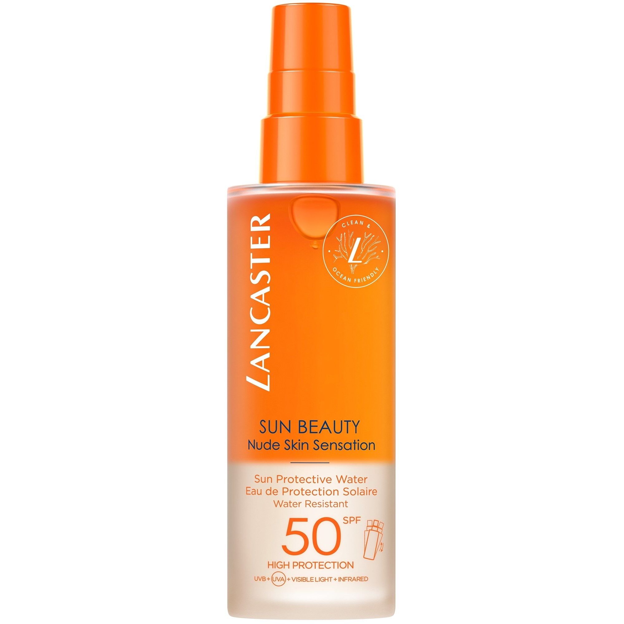 Lancaster Sun Beauty Nude Skin Sensation Agua Solar Protectora SPF50 150mL SPF50