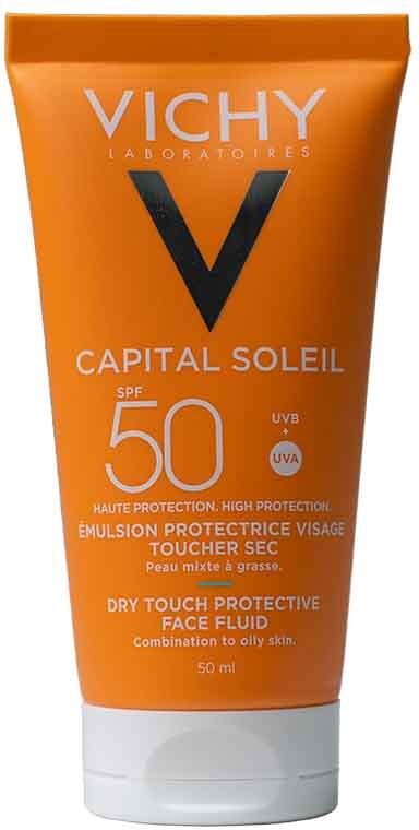 Vichy Capital Soleil SPF50 + Fluido Facial Matificante Toque Seco 50mL SPF50+