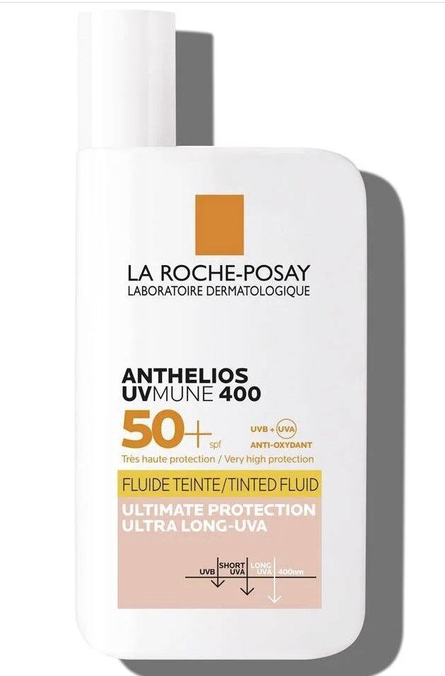 La Roche-Posay Anthelios Uvmune 400 Protector solar fluido para el rostro con color SPF50 50mL Tinted SPF50+