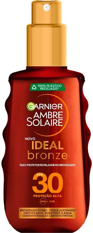 Garnier Ambre Solaire Ideal Bronce Aceite En Spray Protección 150mL SPF30